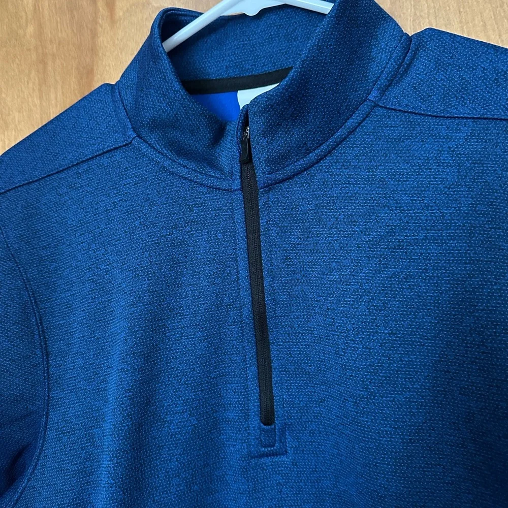 Men's Small Blue Black Nike Therma-fit Quarter-Zip Sweater